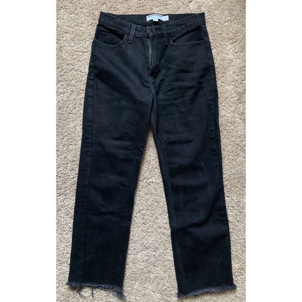 American Apparel black mid waisted mom jeans